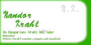 nandor krahl business card